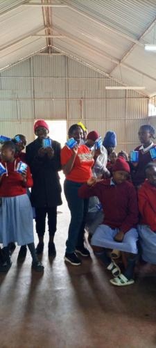 Giving Sanitary Pads 