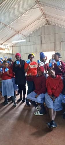 Giving Sanitary Pads 