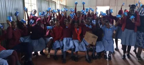 Giving Sanitary Pads 