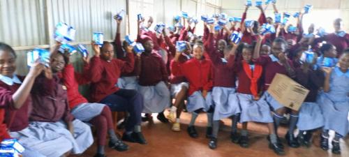 Giving Sanitary Pads 