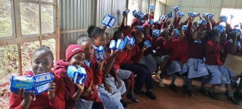Giving Sanitary Pads 