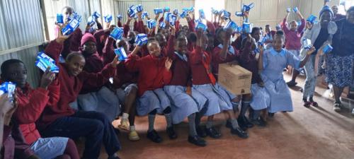 Giving Sanitary Pads 