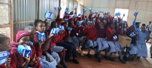 Giving Sanitary Pads 